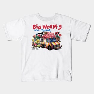 BIG WORM'S Ice Cream Truck Kids T-Shirt